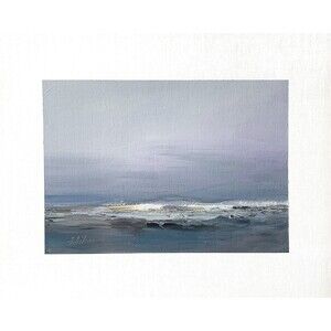 8x10 Original Oil Painting Landscape Moody Modern Contemporary Contrast Signed